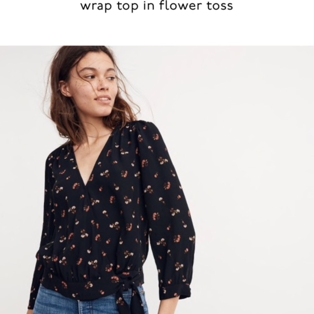 MADEWELL Floral Wrap Top